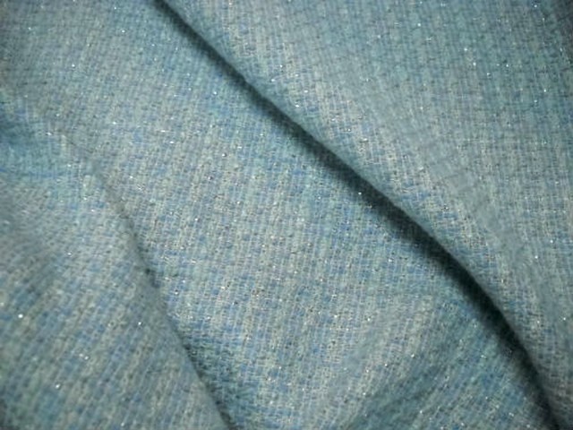 Lin faconne bleu blanc chanel