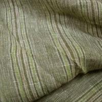 Lin fines rayures kaki tilleul bisque 1