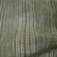 Lin fines rayures kaki tilleul bisque 3