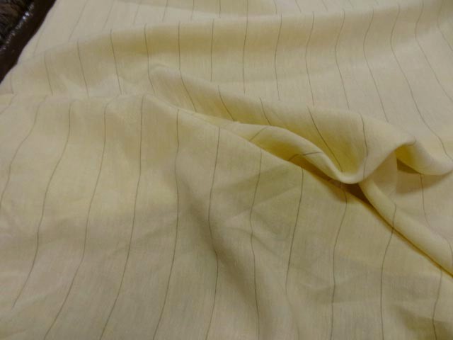 Lin jaune paille raye 2
