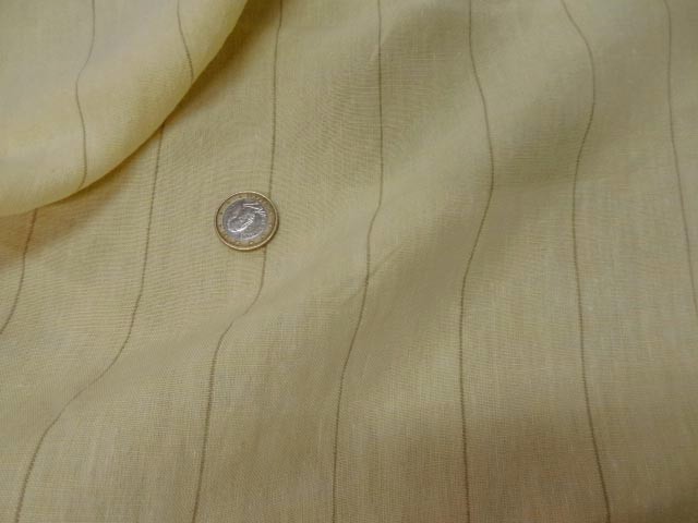 Lin jaune paille raye 3