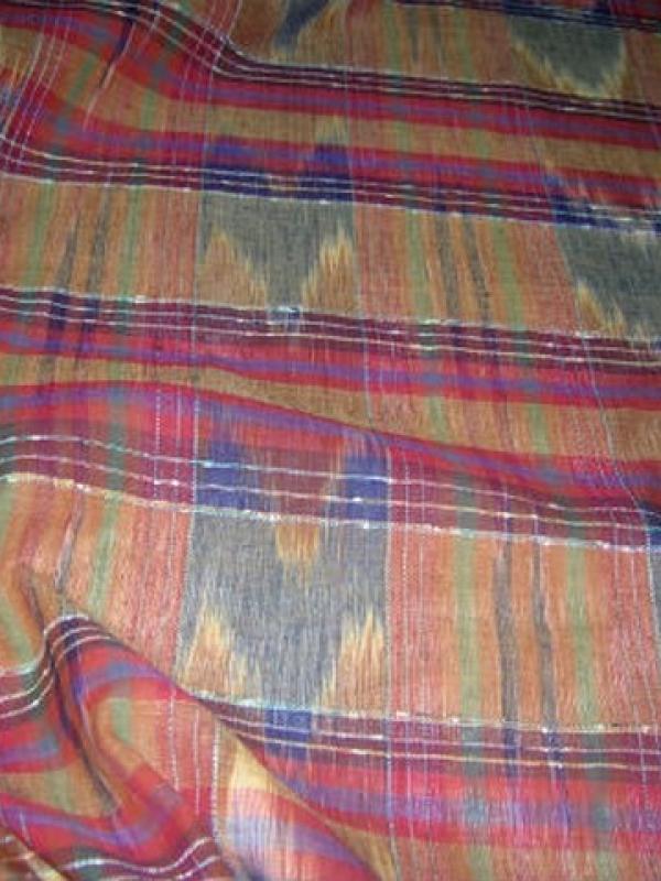 Lin madras teinte terre violet bleu rouge 1 