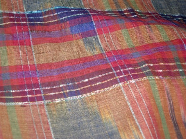 Lin madras teinte terre violet bleu rouge 2