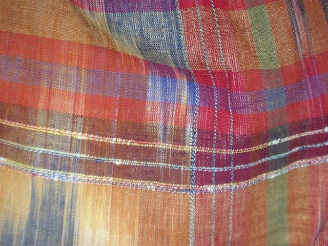 Lin madras teinte terre violet bleu rouge 3