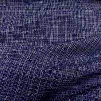 Lin polyester bleu carreaux 1 