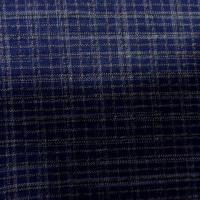 Lin polyester bleu carreaux 2 