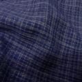 Lin polyester bleu carreaux 3 