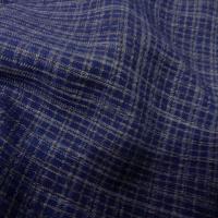 Lin polyester bleu carreaux 3 