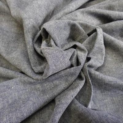 Lin teinte bleu blanc chambray 1 