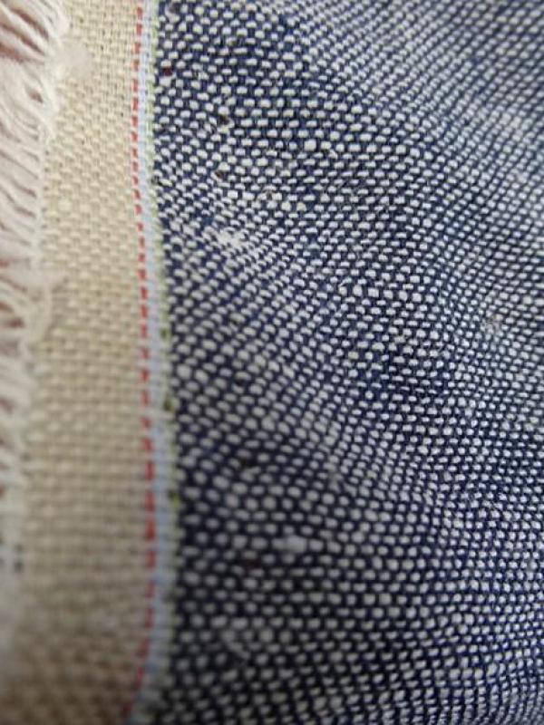 Lin teinte bleu blanc chambray 3 