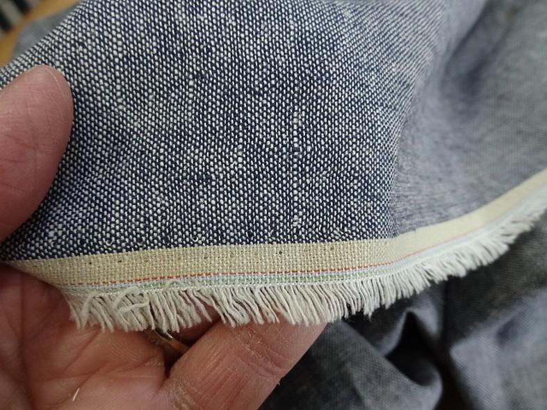 Lin teinte bleu blanc chambray 4