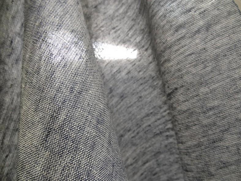 Lin teinte bleu blanc chambray 5