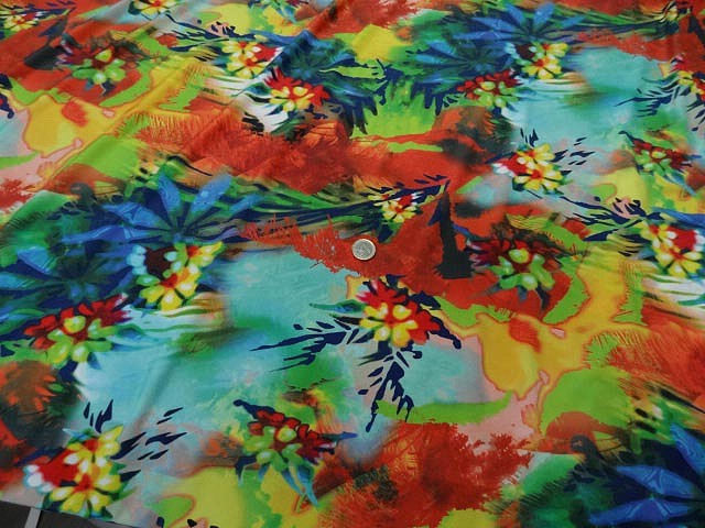 Lycra ara macao fleuri 1 1