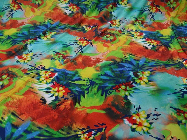 Lycra ara macao fleuri 1