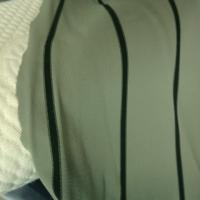 Lycra beigeasse rayures craie 2