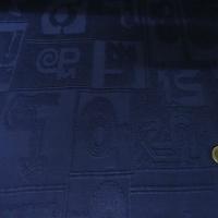 Lycra bisou bisou bleu nuit motif symboles 4