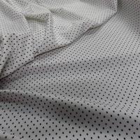 Lycra blanc a pois fin noir 2