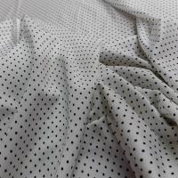 Lycra blanc a pois fin noir 4 