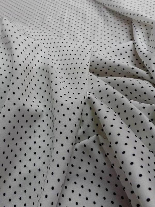 Lycra blanc a pois fin noir 4 
