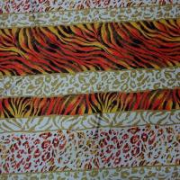 Lycra blanc rayures peau de fauves 1