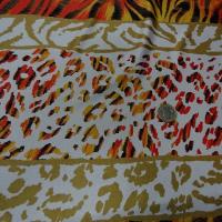 Lycra blanc rayures peau de fauves 2 