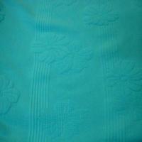 Lycra bleu celeste frappe rayures fleurs en relief 2 