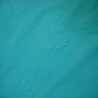 Lycra bleu celeste frappe rayures fleurs en relief 4 