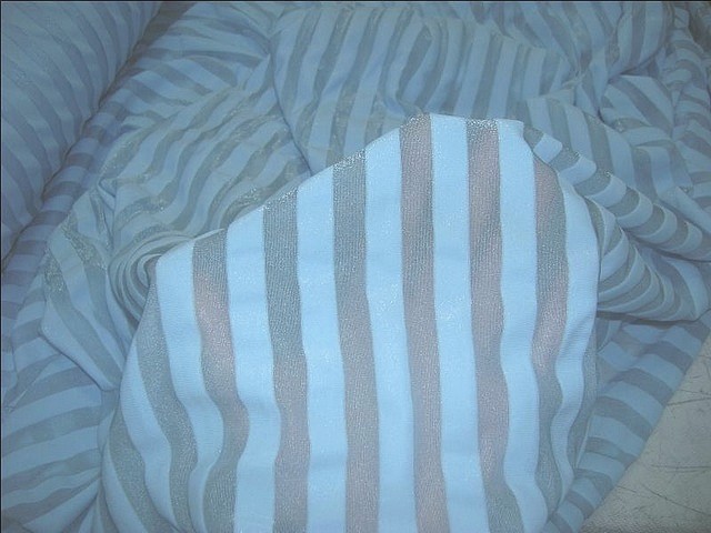 Lycra bleu ciel rayures transparentes 4