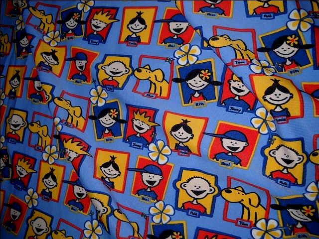 Lycra bleu de france portrait de bande dessinee