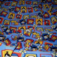 Lycra bleu de france portrait de bande dessinee 2 