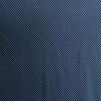 Lycra bleu denim a petits pois blancs 1 