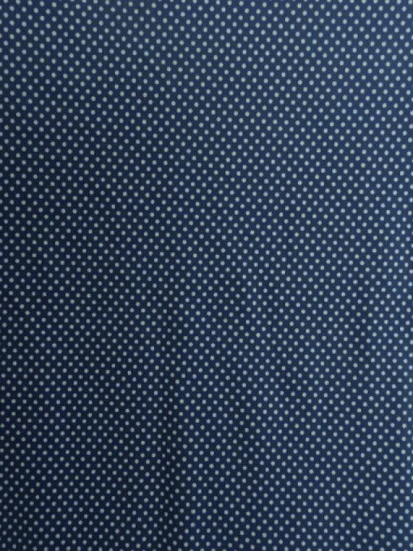 Lycra bleu denim a petits pois blancs 1 