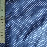 Lycra bleu denim a petits pois blancs 2 