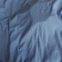 Lycra bleu denim a petits pois blancs 3 