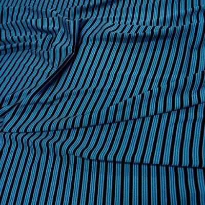 Lycra bleu rayures et lignes 3 