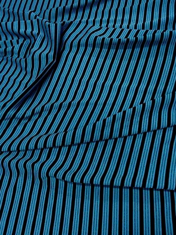 Lycra bleu rayures et lignes 3 