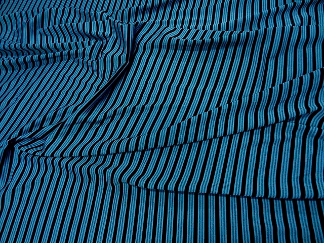 Lycra bleu rayures et lignes 3