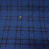 Lycra bleu roi quadrille noir 1