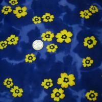 Lycra bleu saphir tapis de fleurs 3 