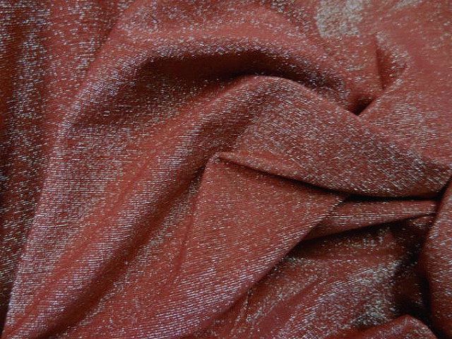 Lycra brique fils lurex or pale 3