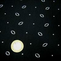 Lycra cotele noir pois et grains de riz 3 