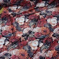 Lycra dahlias tournesol satin teintes d automne 3 