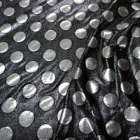 Lycra disco a pois argent 
