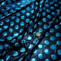 Lycra disco a pois bleu celeste 2 