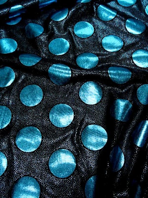 Lycra disco a pois bleu celeste 3 