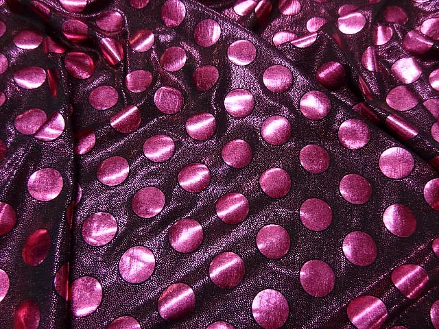 Lycra disco a pois magenta 1