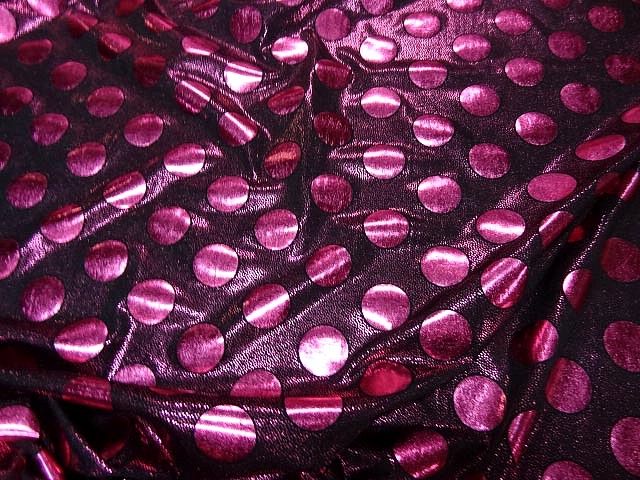 Lycra disco a pois magenta 2