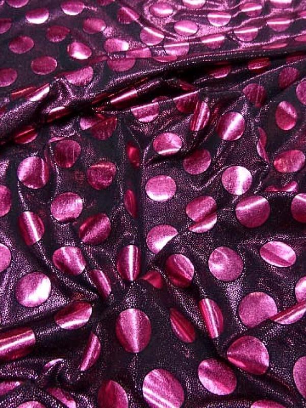 Lycra disco a pois magenta 3 