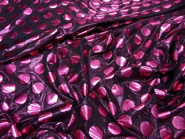 Lycra disco a pois magenta 3