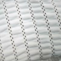 Lycra epais faconne dentelle froncee blanc 3